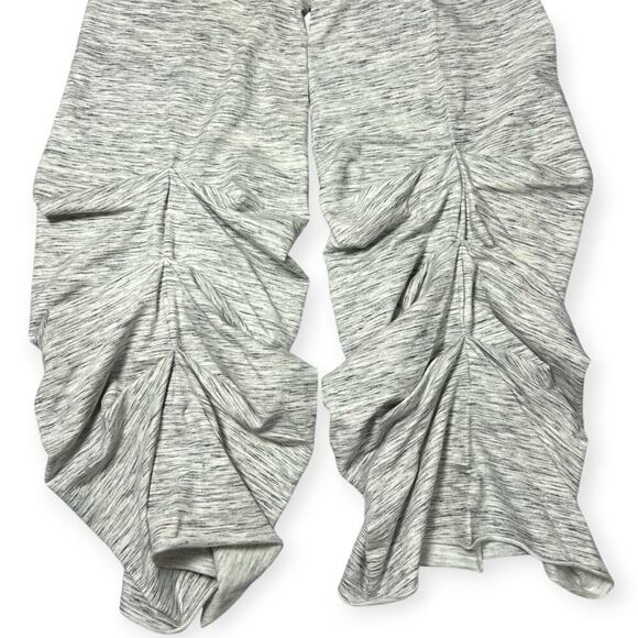 Free People High Rise Ruched Leg Joggers SIZE S Gray Baggy Sweatpants UNIQUE - Picture 4 of 11